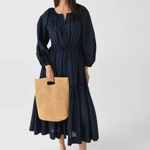 NWT Merlette Allegra Tiered Smocked Cotton Midi Dress